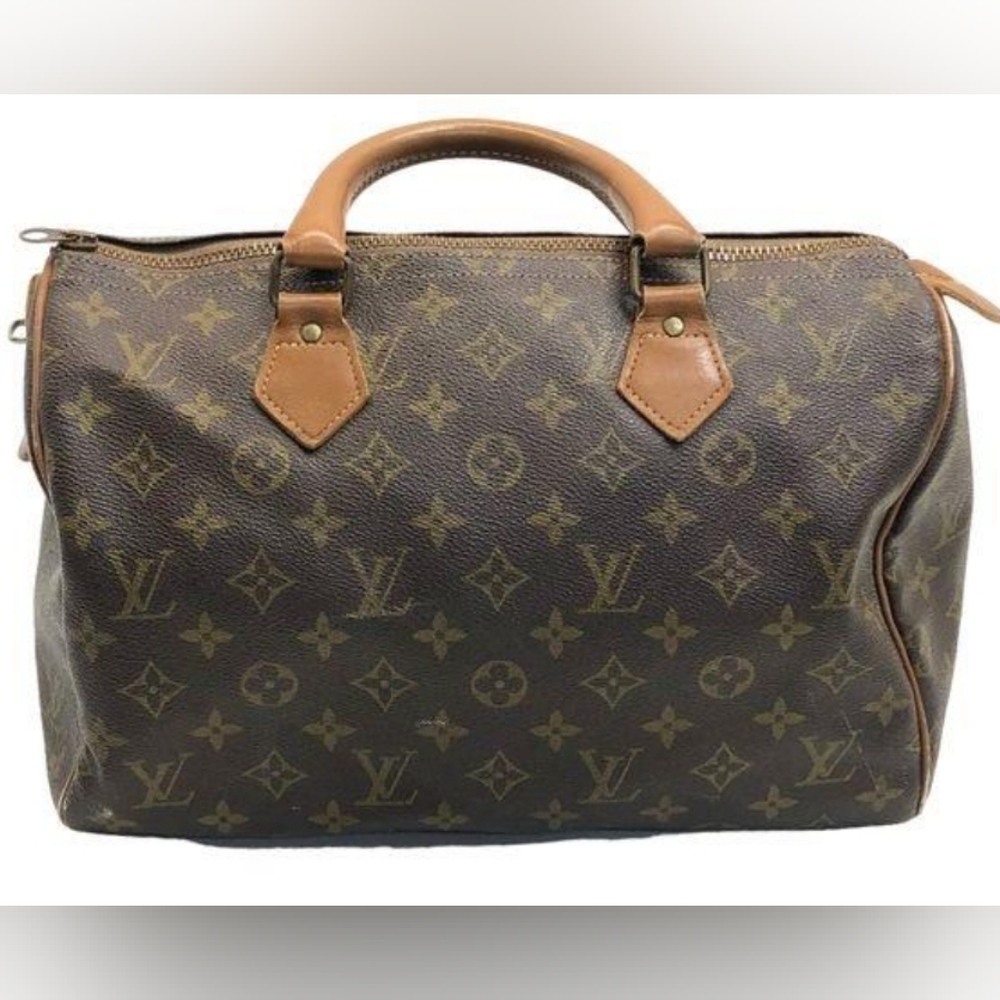 Vintage Louis Vuitton Brown Monogram Speedy 30 Handbag